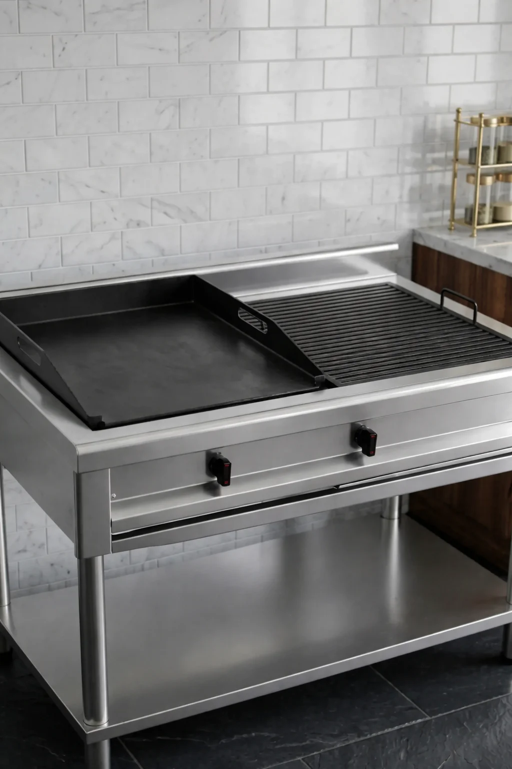 Módulo Dual Plancha y Grill Industrial